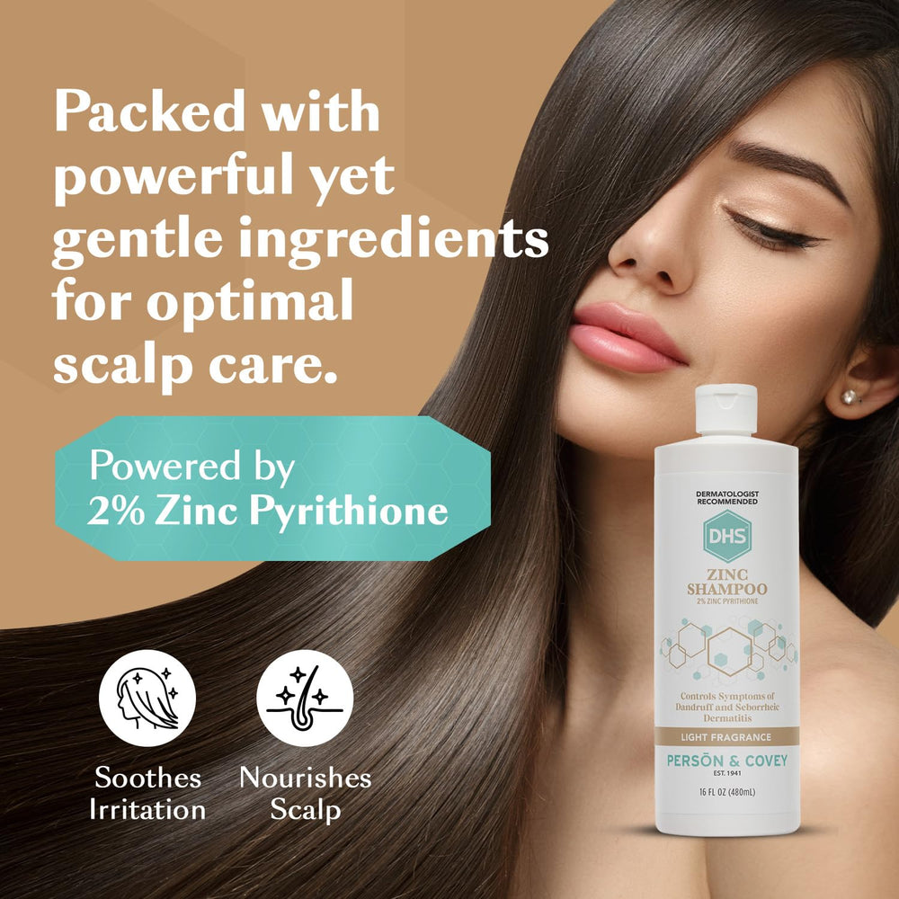 DHS Zinc Shampoo bottle pour capturing quick lather