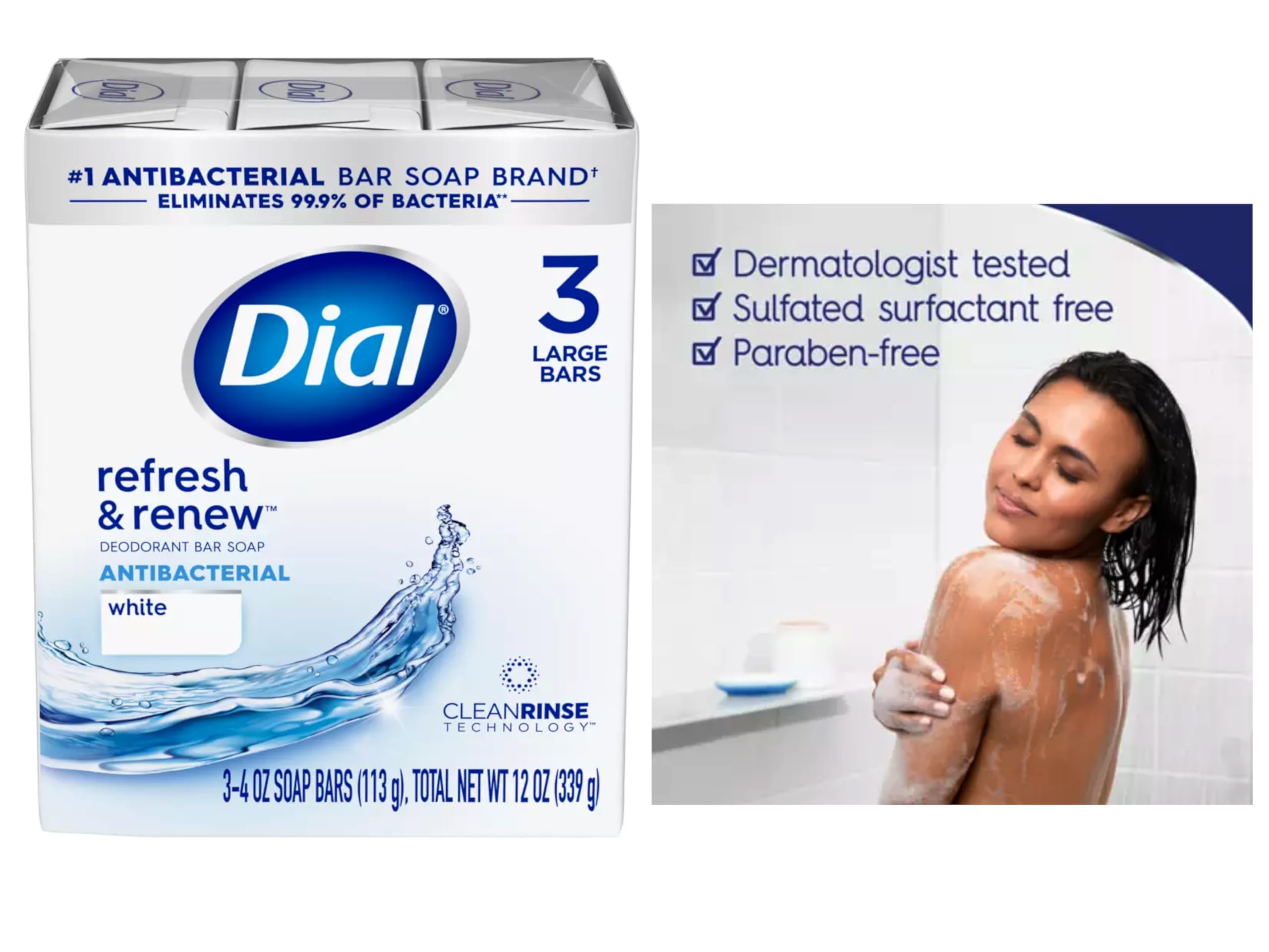 Dial antibacterial soap on hands during washing for hygiene