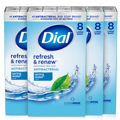 Dial Antibacterial Bar Soap Spring Water lather closeup for deep cleansing
