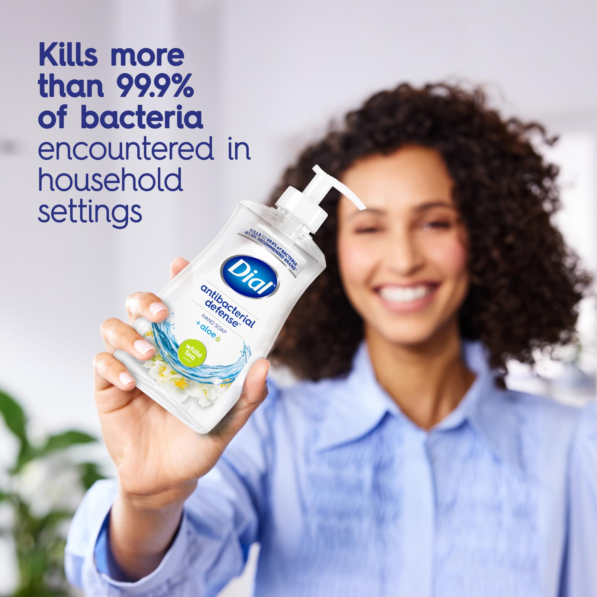Dial Antibacterial Defense with aloe vera moisturizes while cleansing skin.
