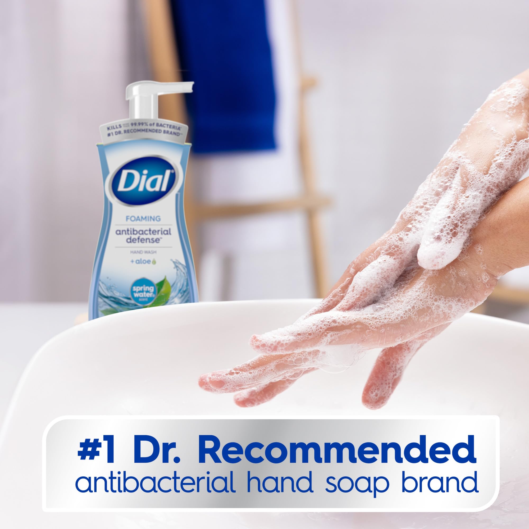 Dial Antibacterial Defense with aloe vera nourishes skin during washing