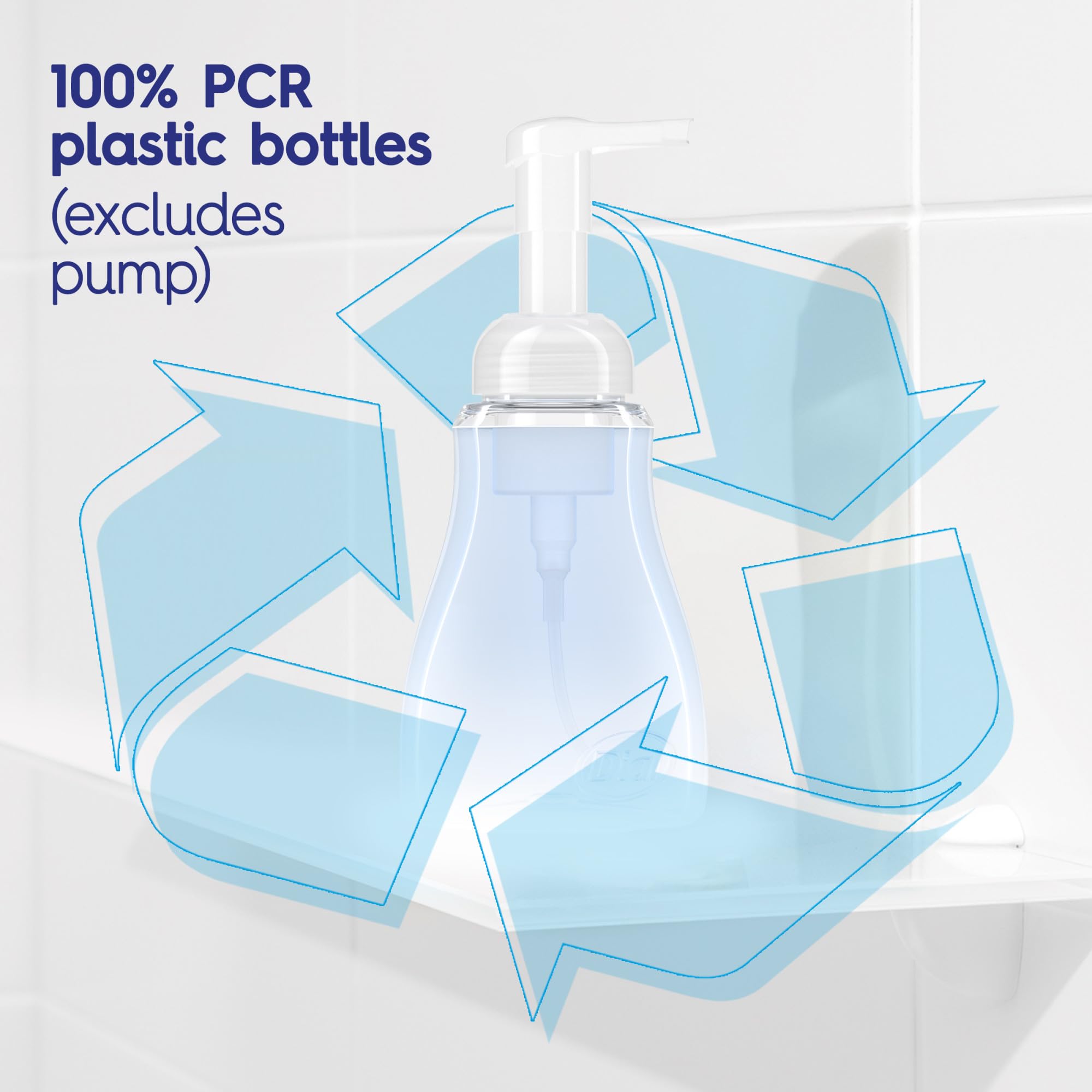 Dial Antibacterial Defense foaming soap at bathroom sink for daily cleansing.