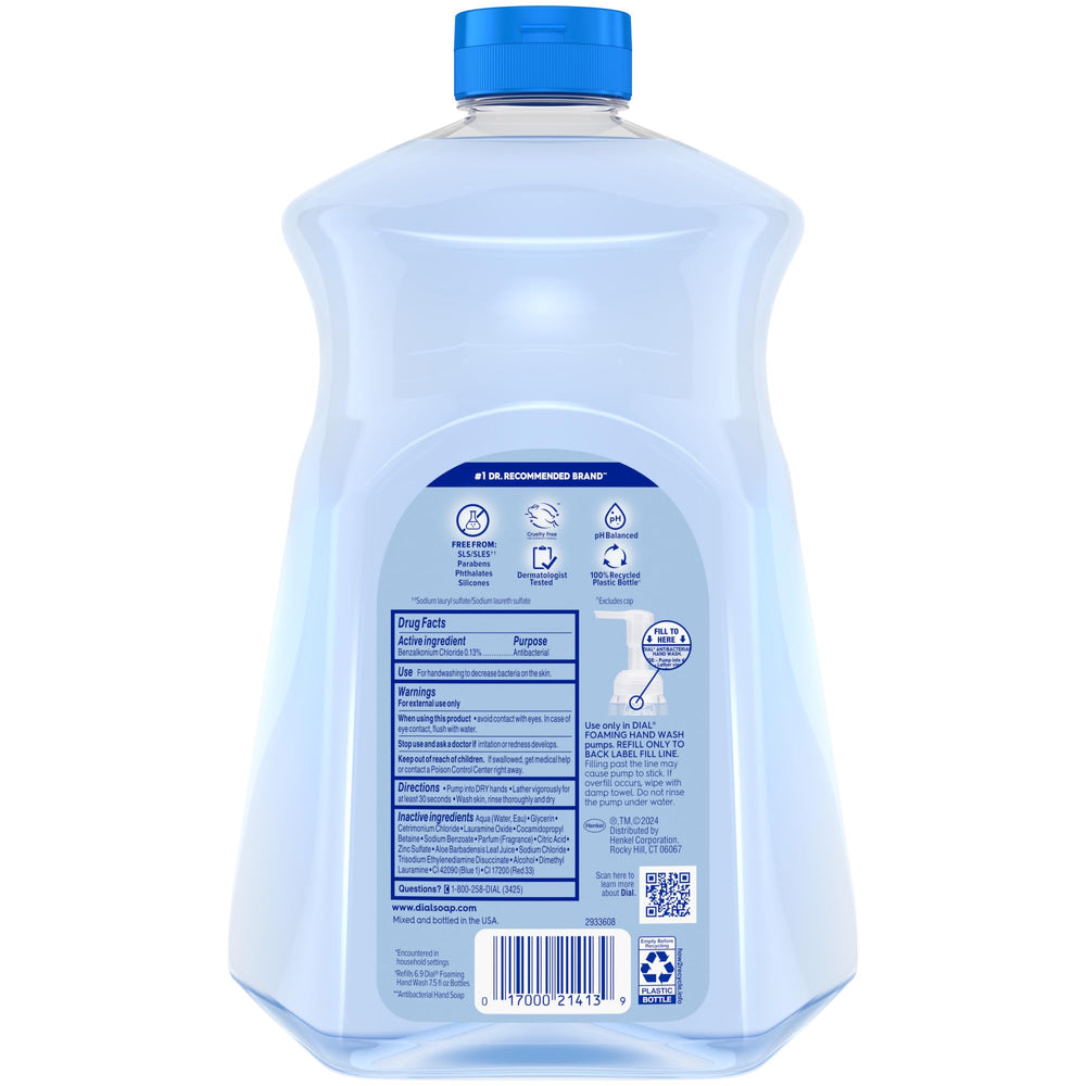 Dial Antibacterial Defense foaming soap at kitchen sink for high-traffic use.