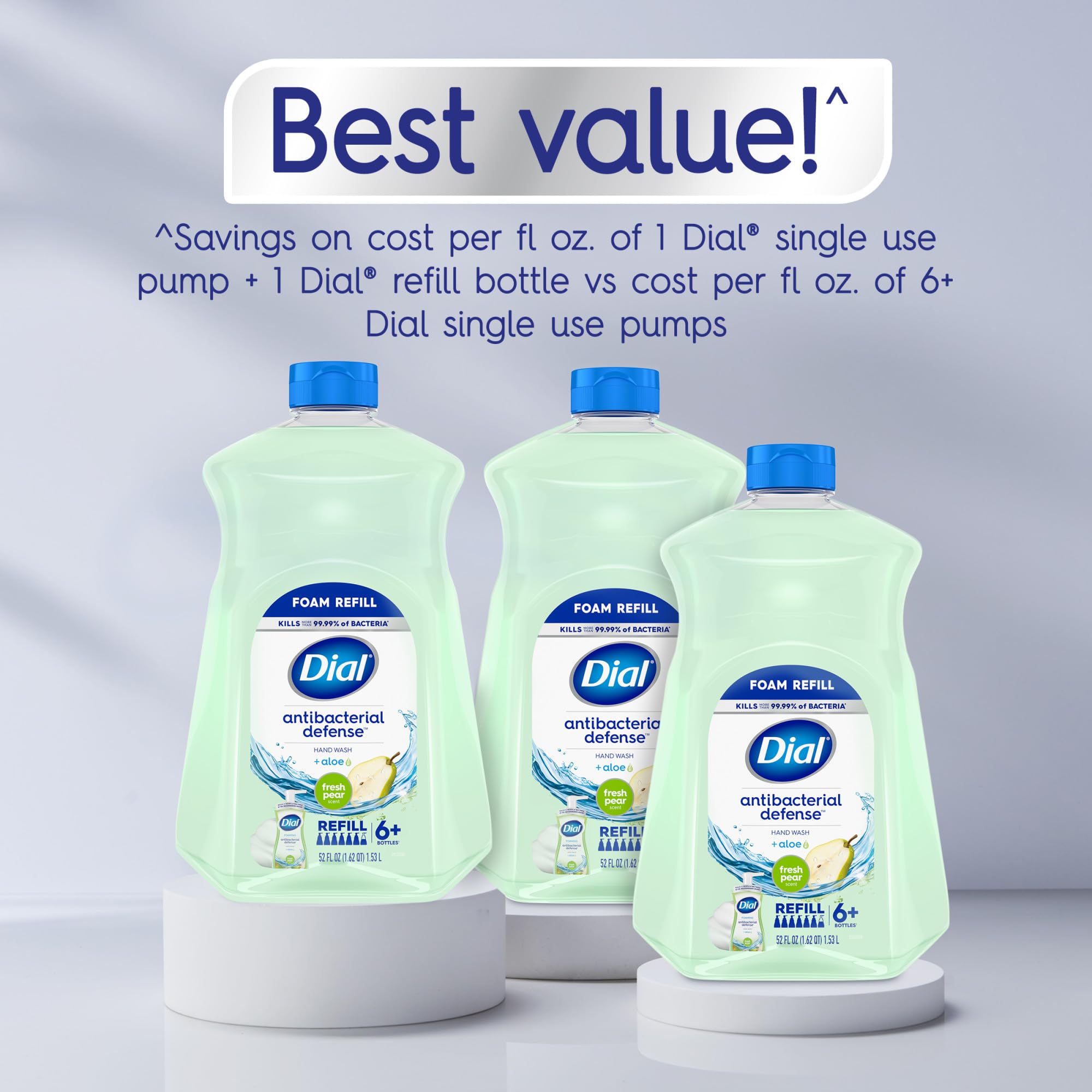 Dial bottle with Leaping Bunny cruelty-free certification symbol