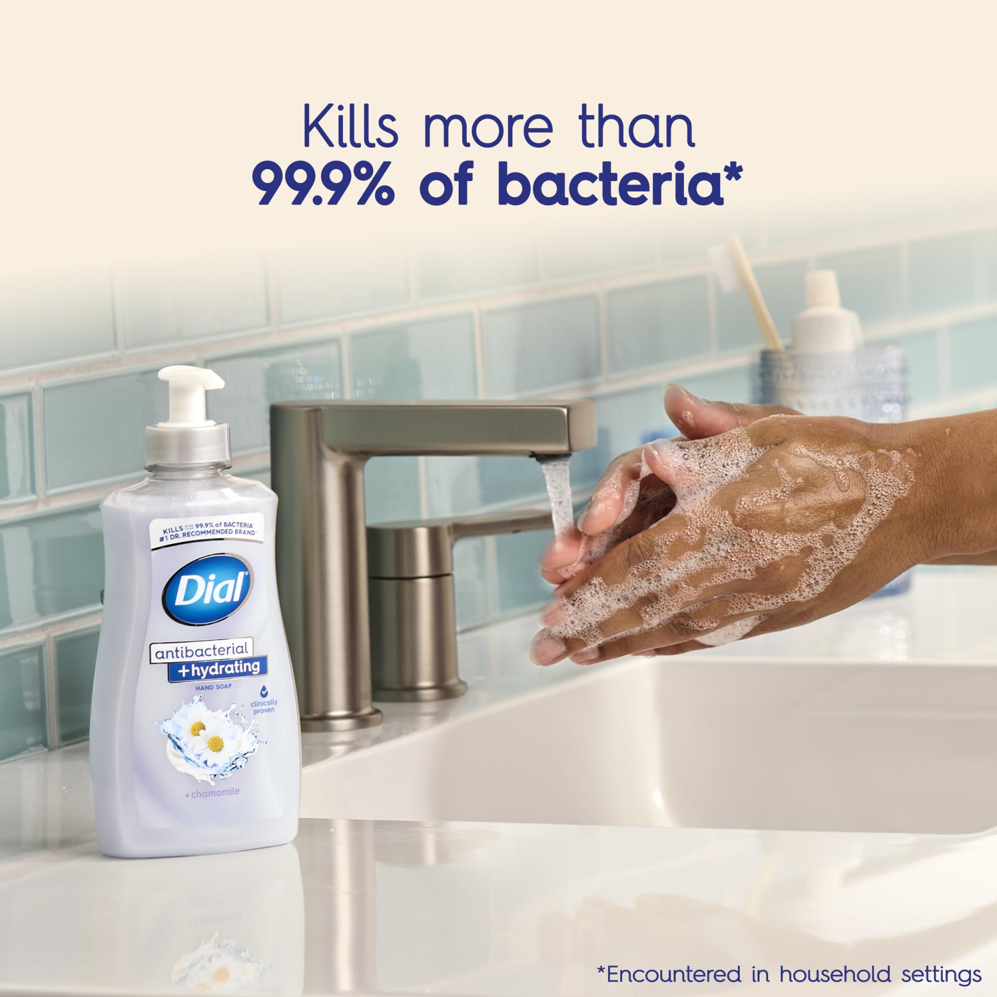 Delicate chamomile scent accompanies a moisturizing hand wash.