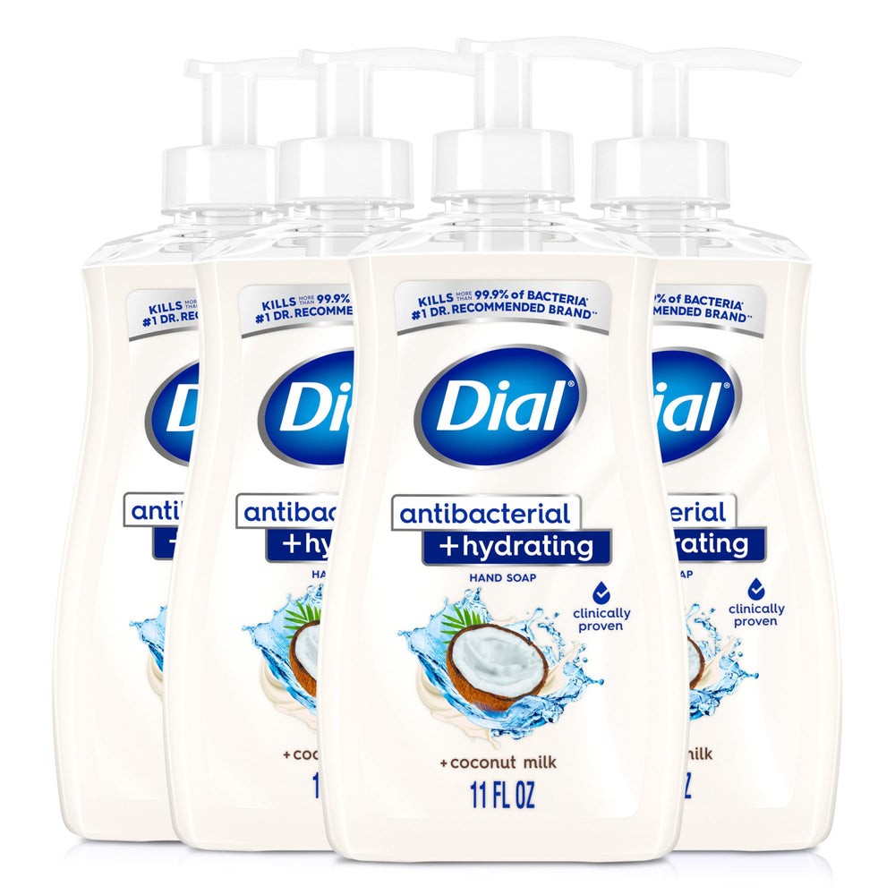 Dial antibacterial hand soap bottle for moisturized hands