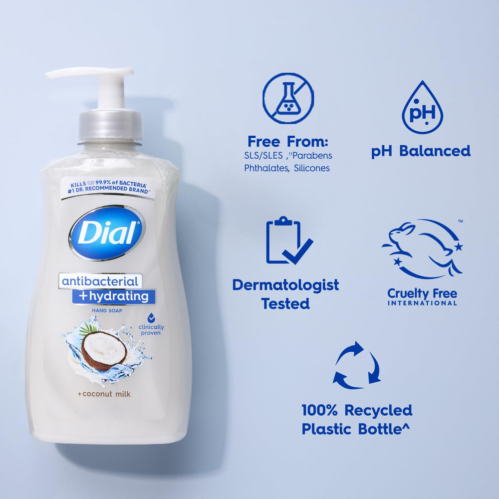 Dial antibacterial hand soap cruelty-free label