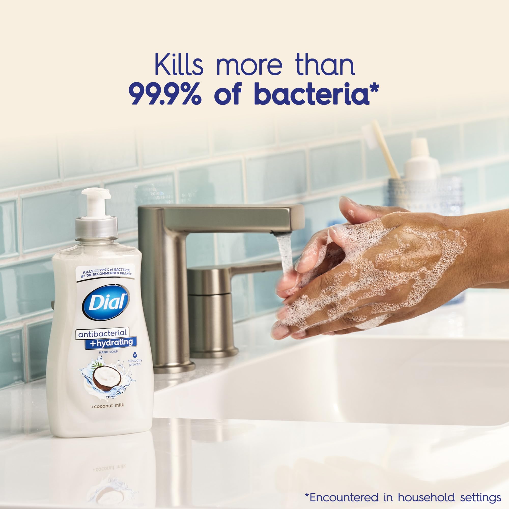 Dial antibacterial hand soap dermatologist-tested