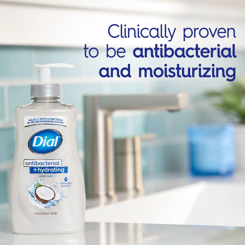 Dial antibacterial hand soap foamy lather demonstrates thorough cleansing
