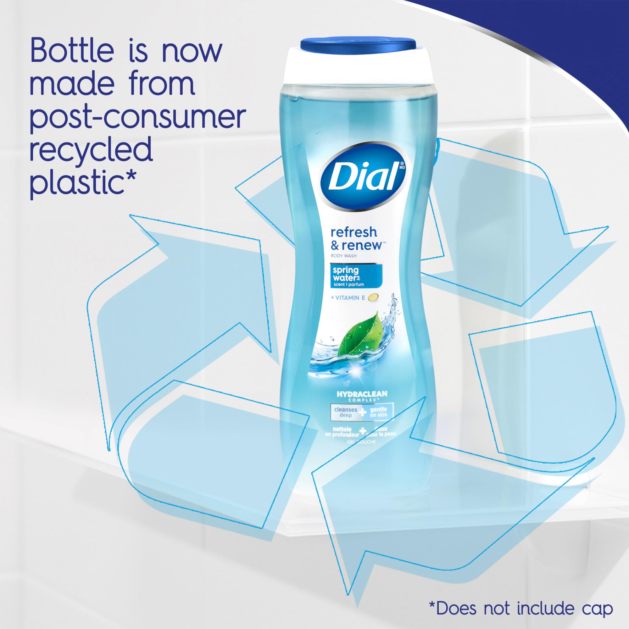 Dial body wash foamy lather on skin in shower