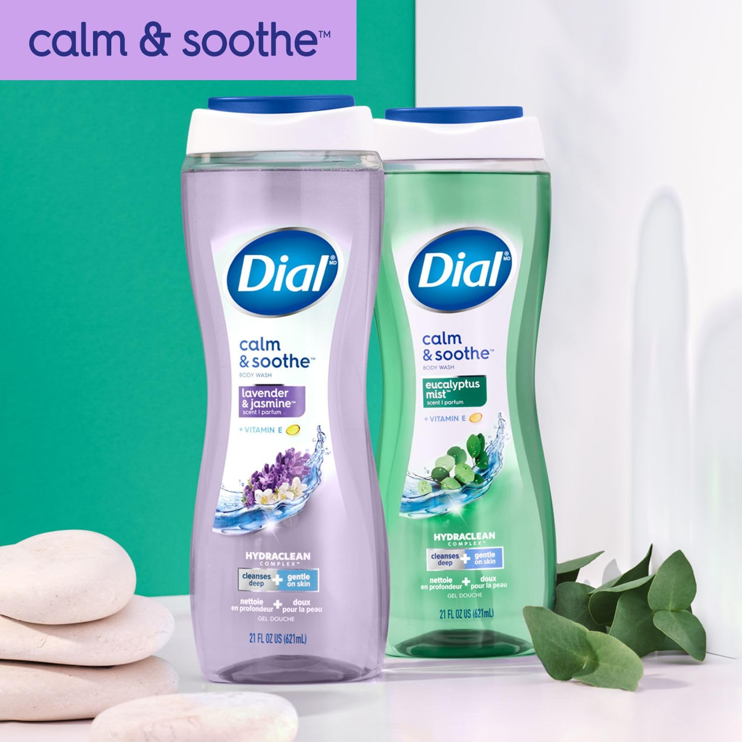 Dial label detail highlights paraben-free formula.