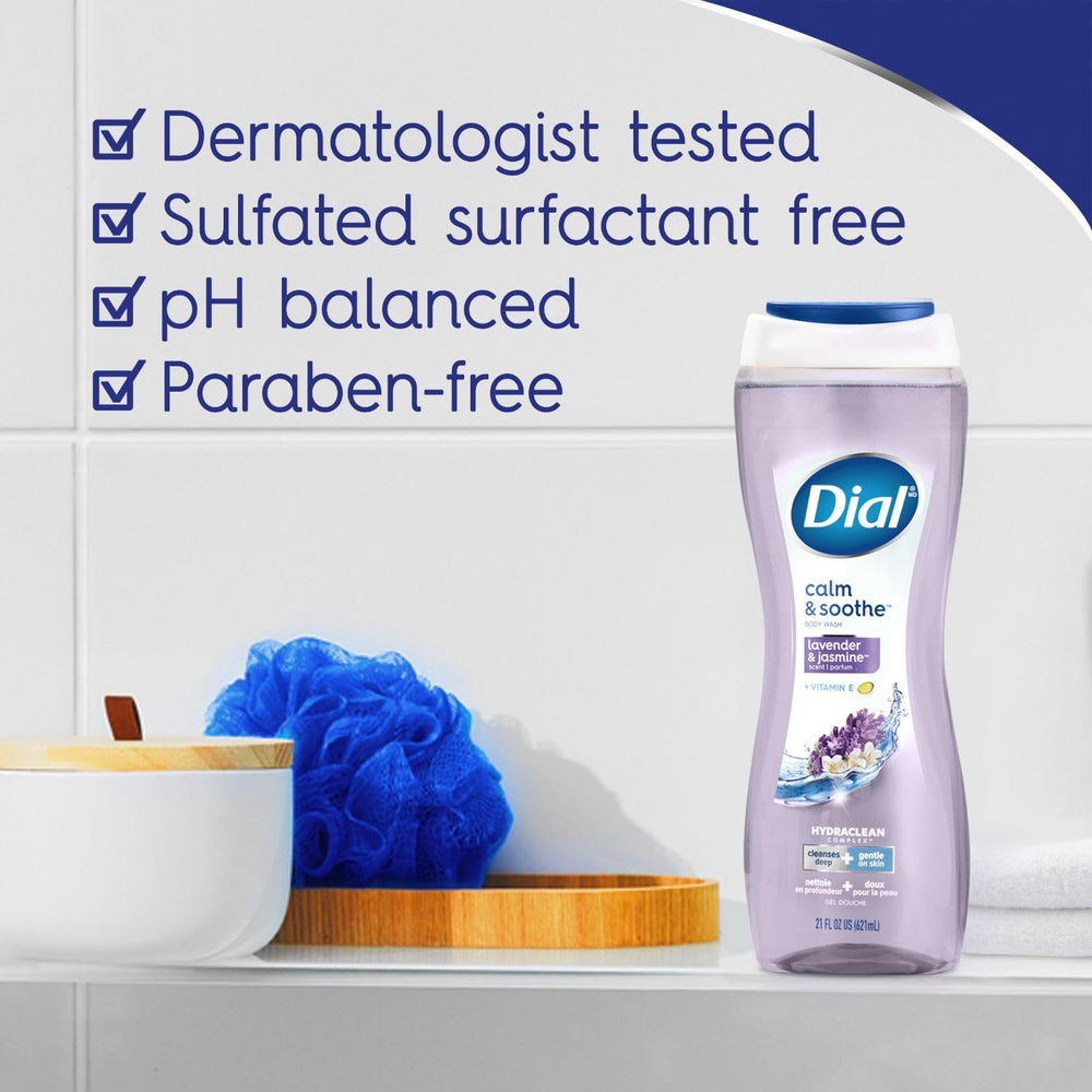 Dial body wash pour bottle for easy daily use.