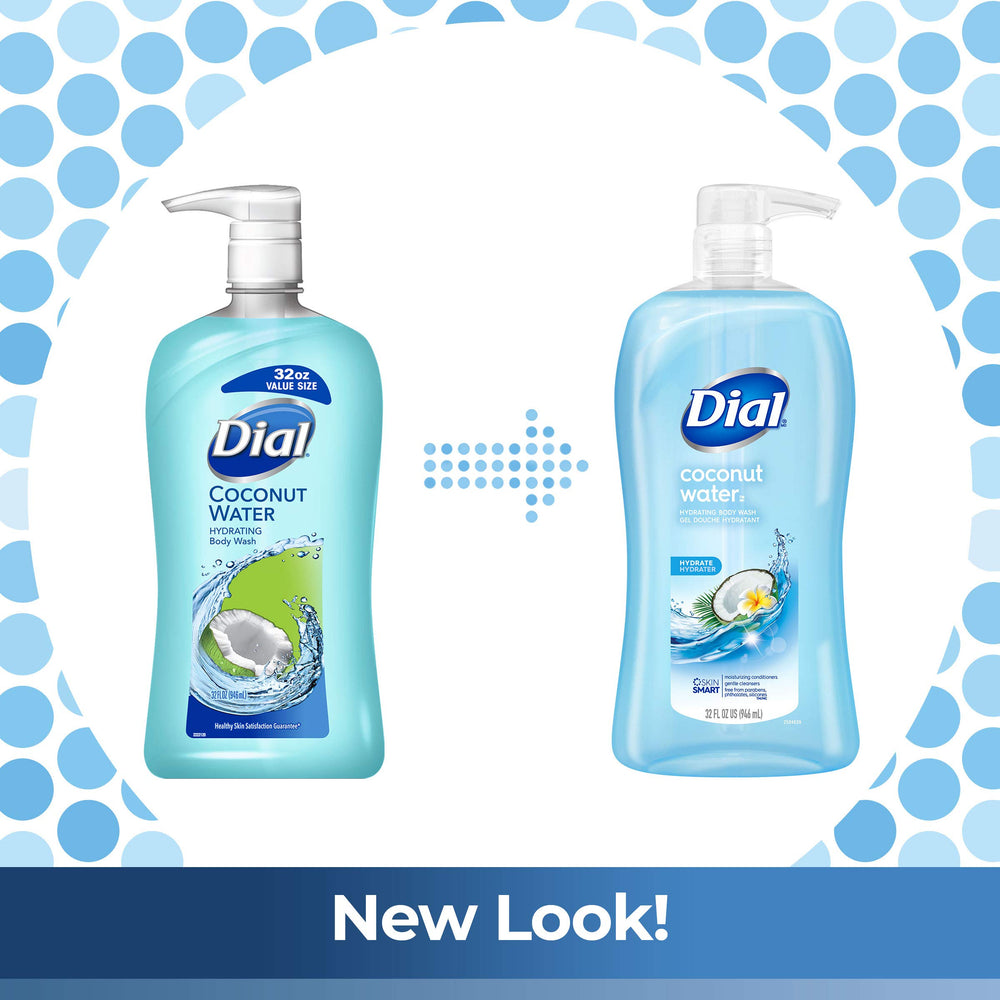 Dial Refresh & Renew Coconut Water lather on skin during a refreshing shower