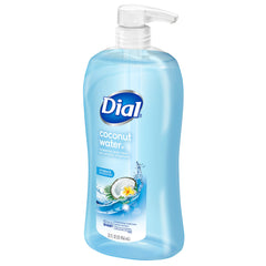 Dial Refresh & Renew Coconut Water rinse-off action leaves skin clean without drying