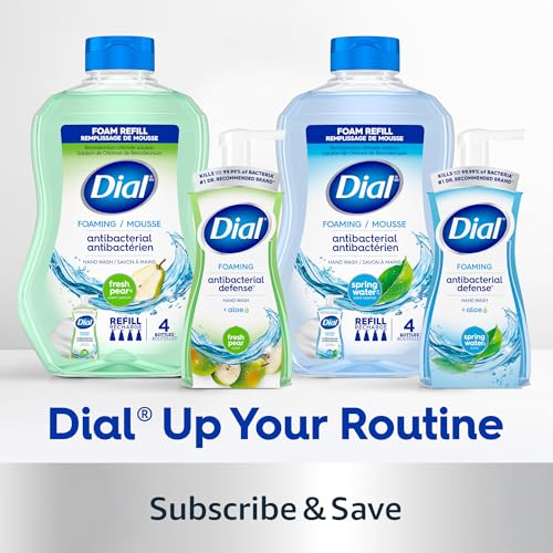 Dermatologist-tested badge on Dial hand soap reinforces trusted care.