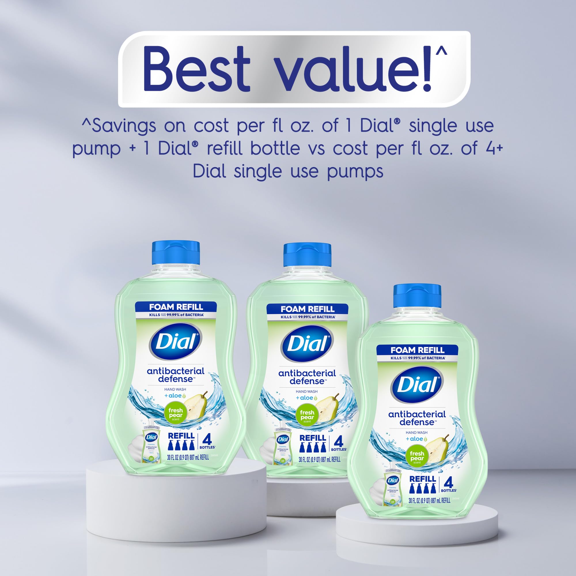 Dermatologist-tested label displayed on Dial soap bottle