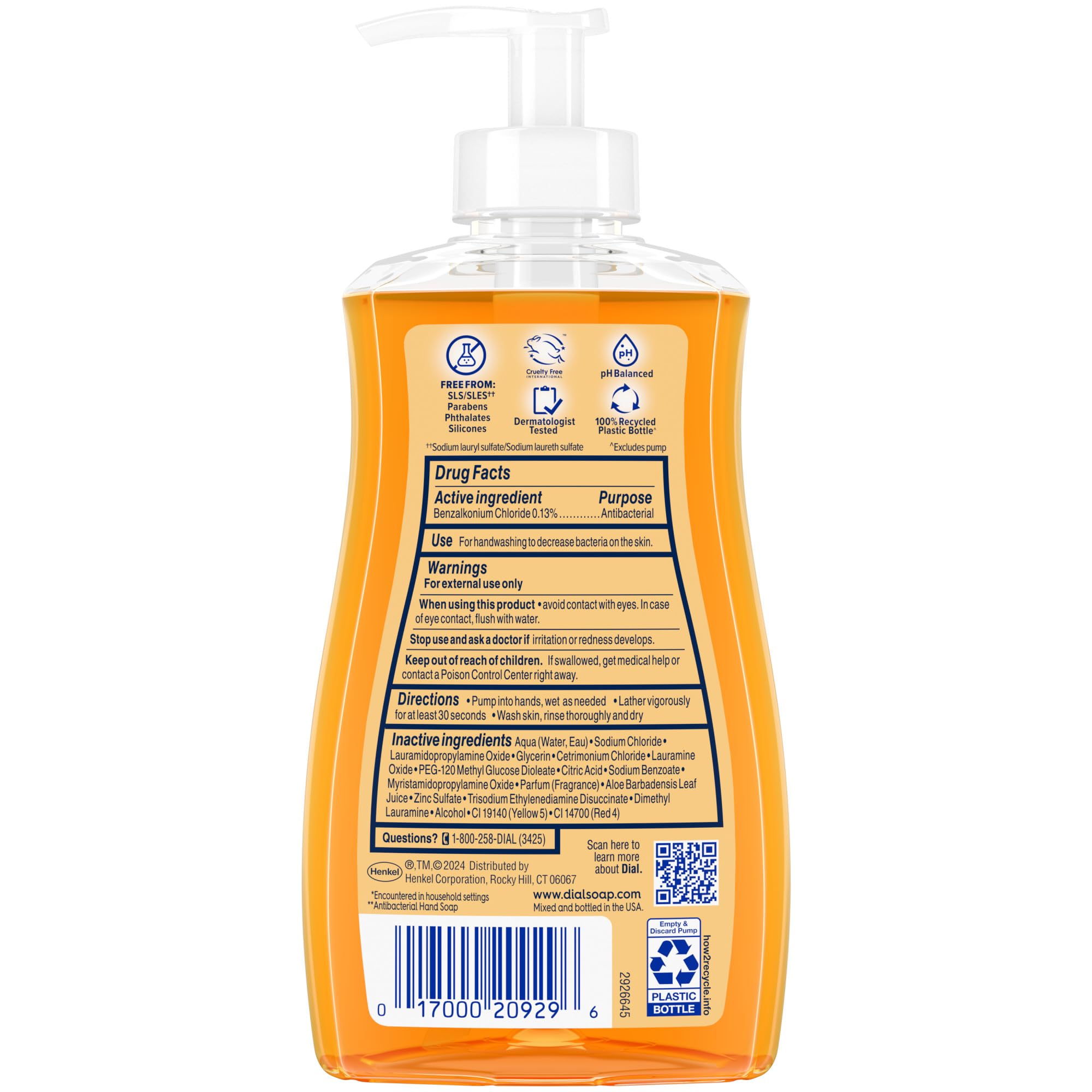 Dial Gold scent reinforces fresh household cleanliness with every wash.