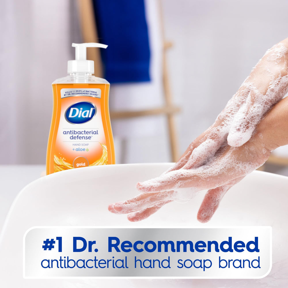 Dial Hand Soap Gold lather envelopes hands with a luxurious feel.