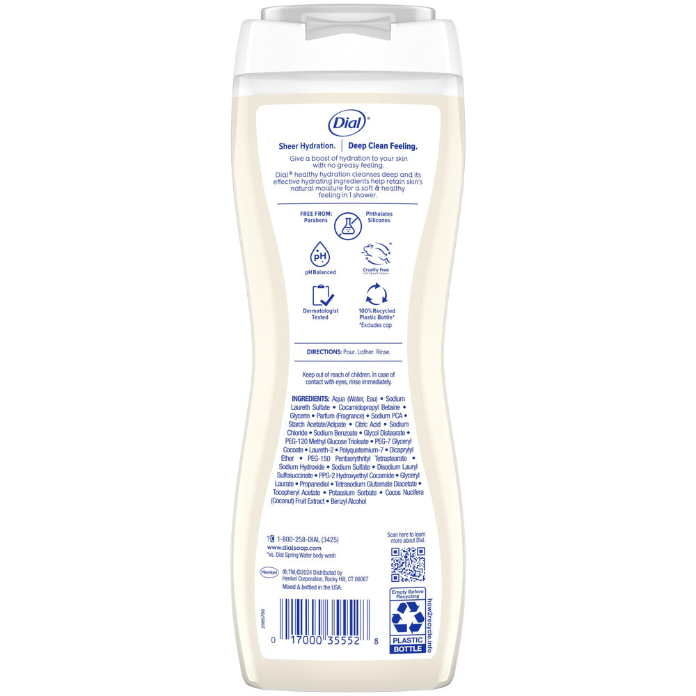 Dial bottle on shelf implies everyday shower routine.