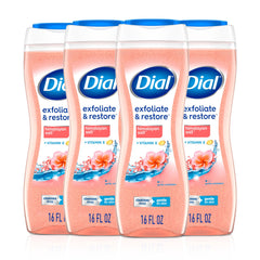 Dial Himalayan Salt Body Wash bottle shows gentle exfoliation for radiant skin.