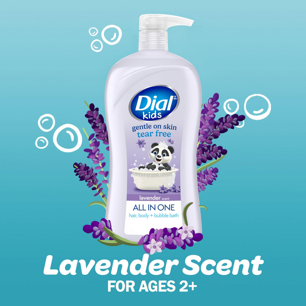 Dial Kids tear-free formula ideal for gentle hair and body washing.