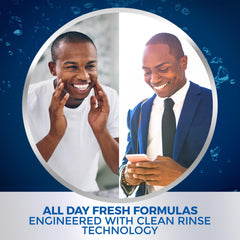 Dial Men 3in1 bottle label highlights 50% PCR plastic.