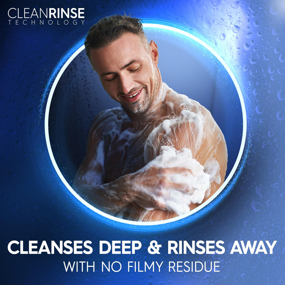 Dial Men 3-in-1 bottle lather—rich foam delivers deep, comfortable cleanse.
