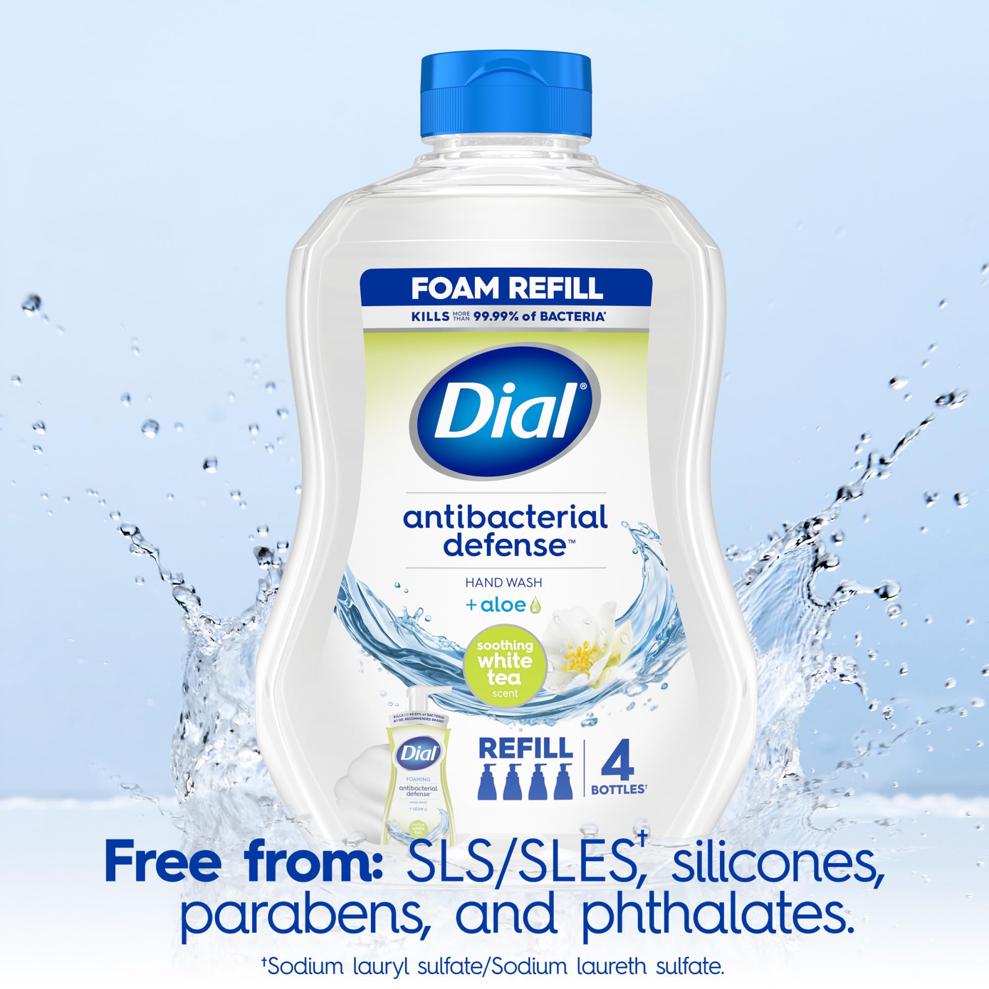 Hands after Dial soap feel moisturized thanks to aloe