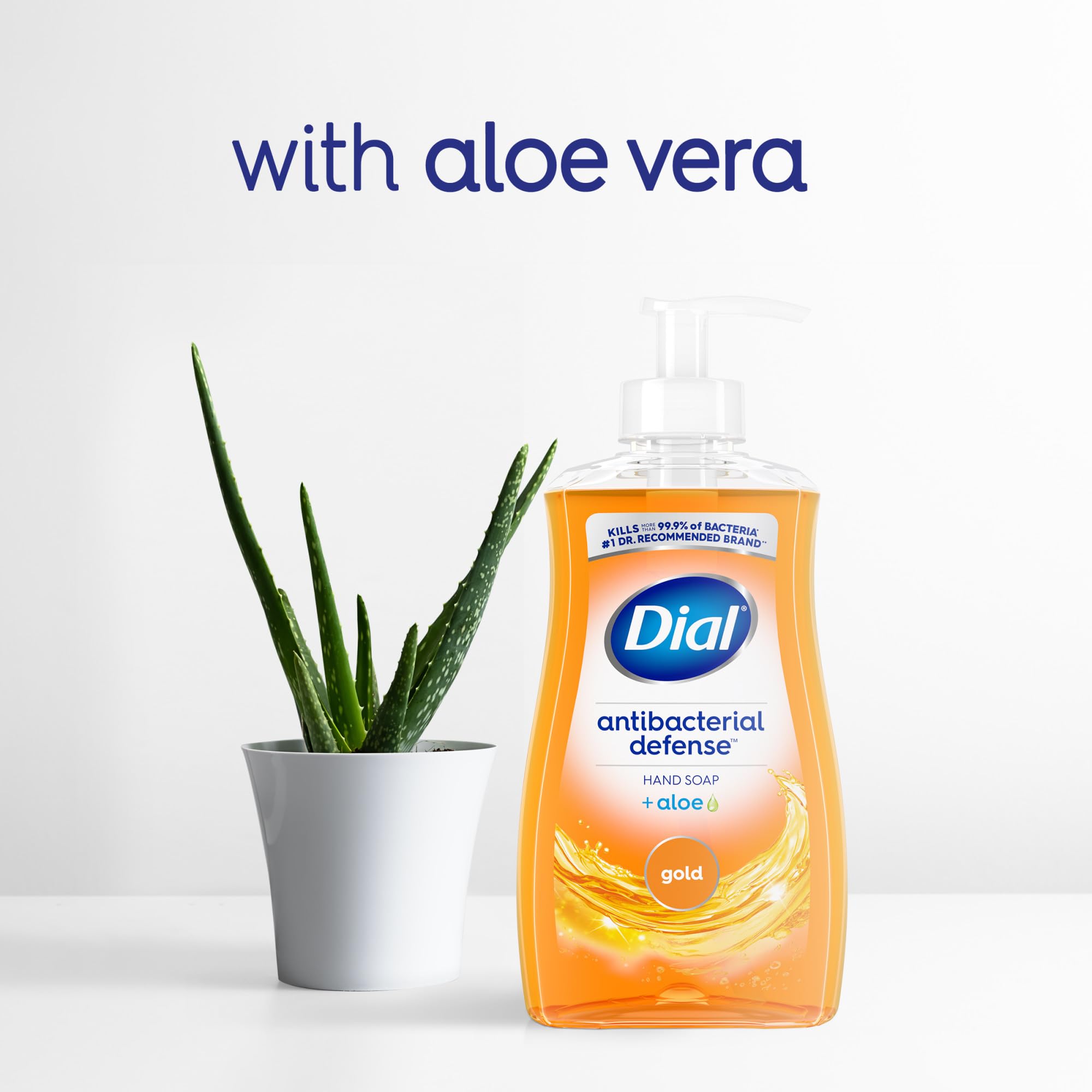 Dial pump-action provides soft suds that rinse clean.