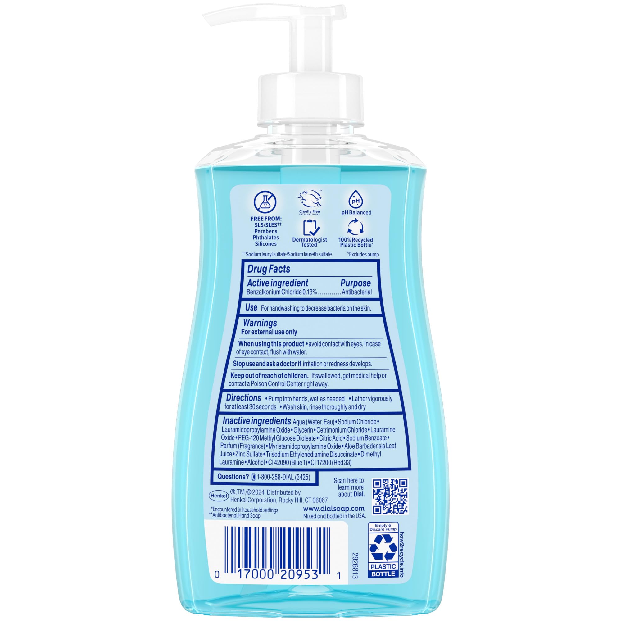 Dial Spring Water bathroom counter with fresh scent and smooth skin