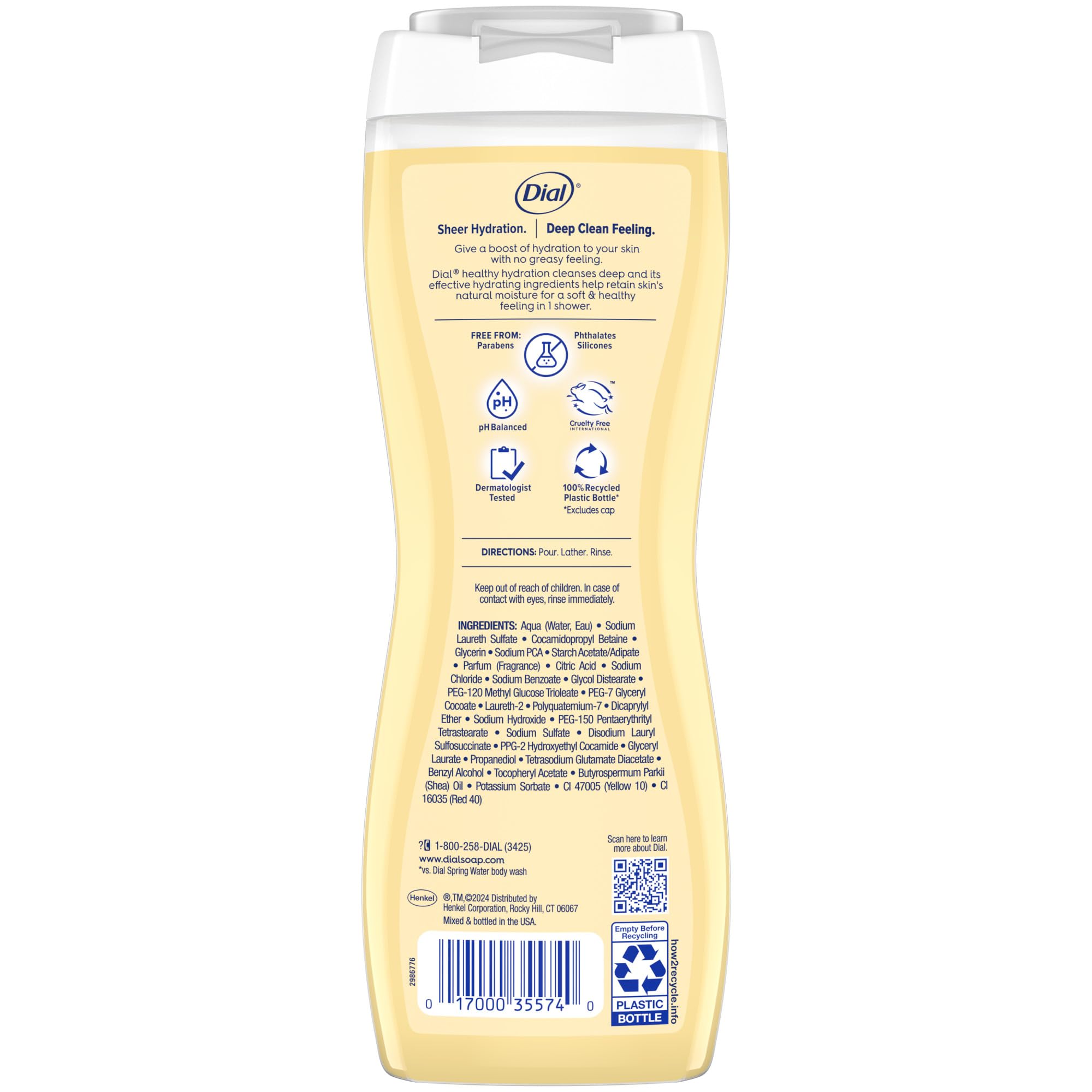 Dial Vitamin E ingredient highlight signals nourishing properties for skin