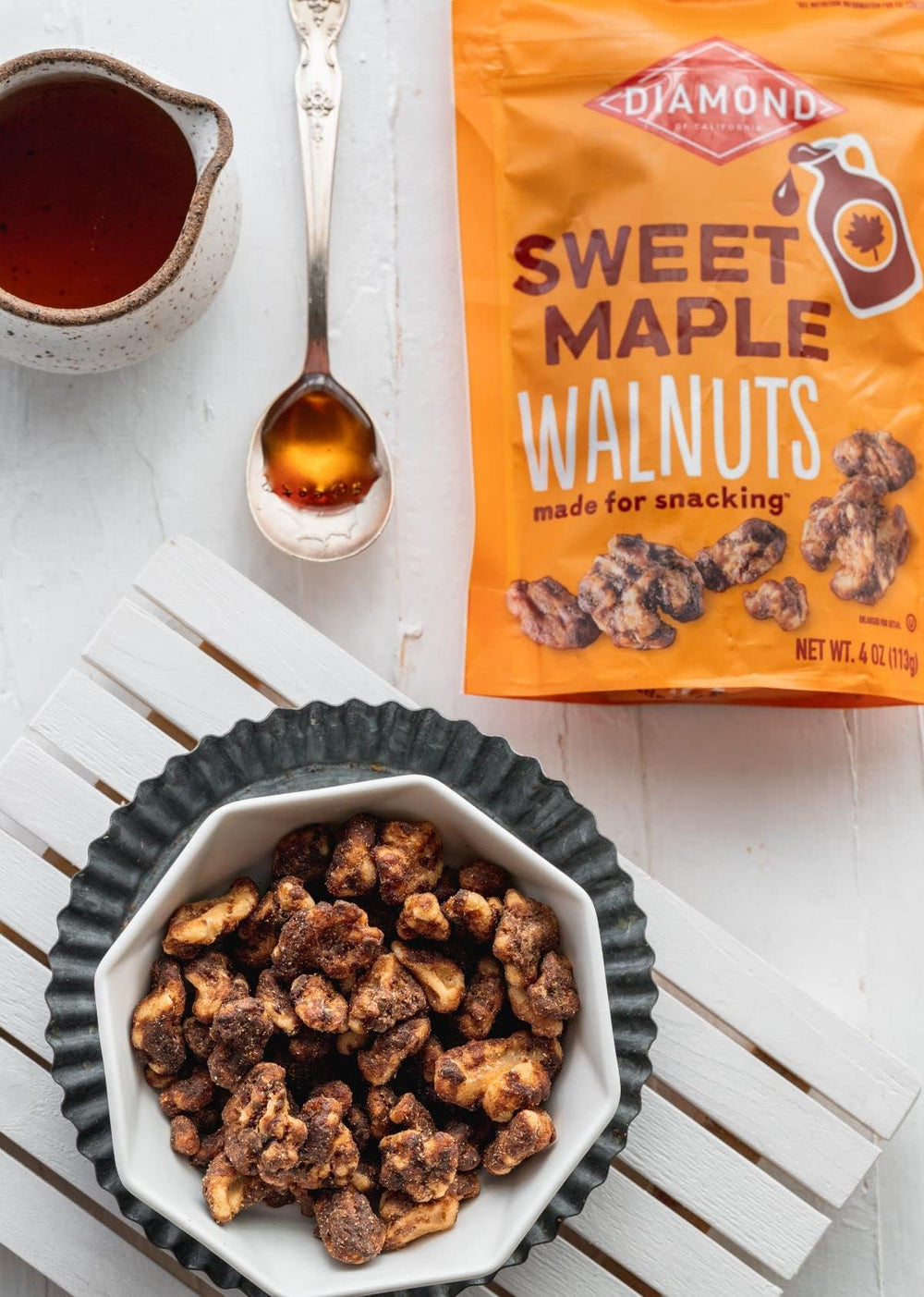 Diamond maple walnut snack yogurt topping idea
