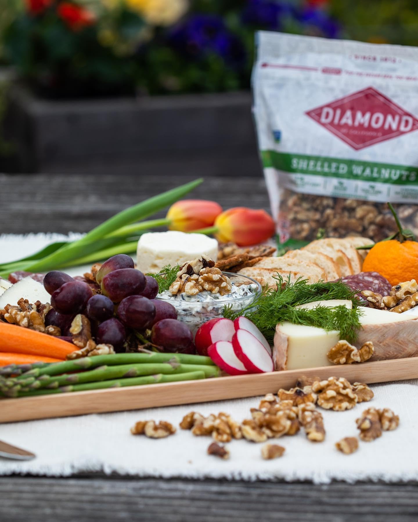 Diamond of California chopped walnuts 8oz mixed into oats granola