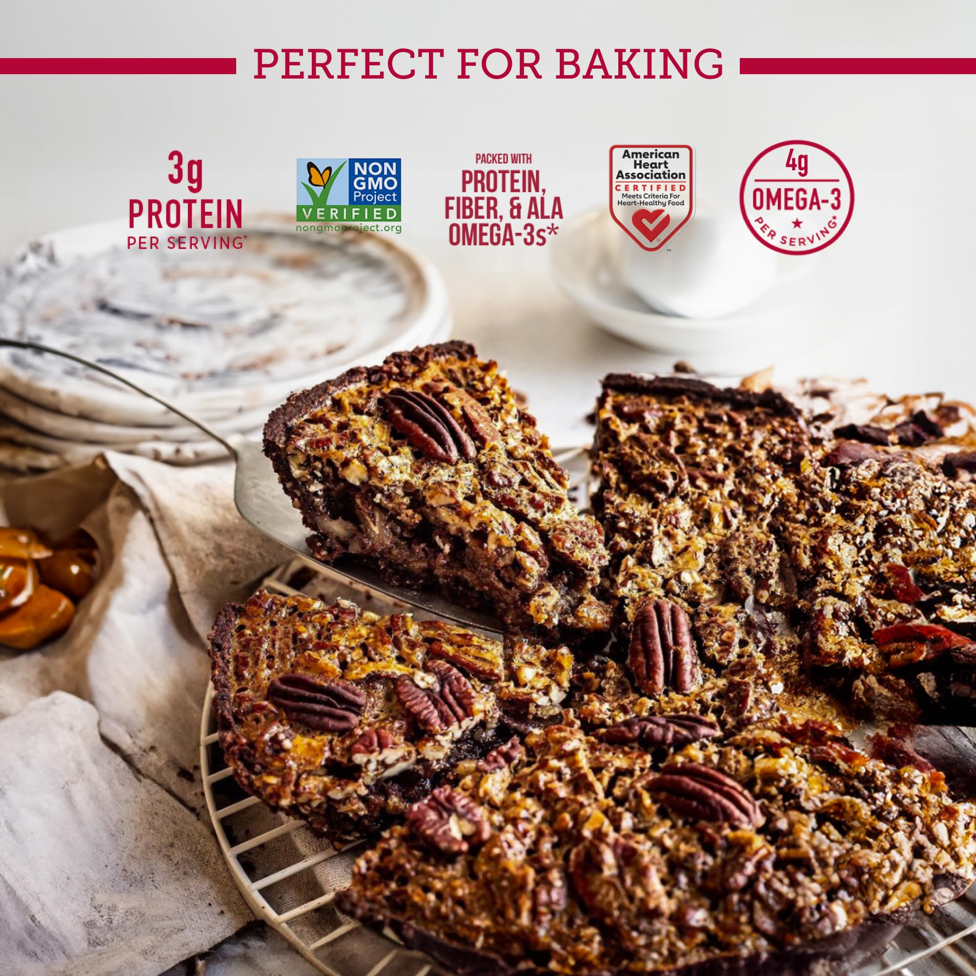Diamond of California pecan nuts close-up texture: rich oils and natural crunch.