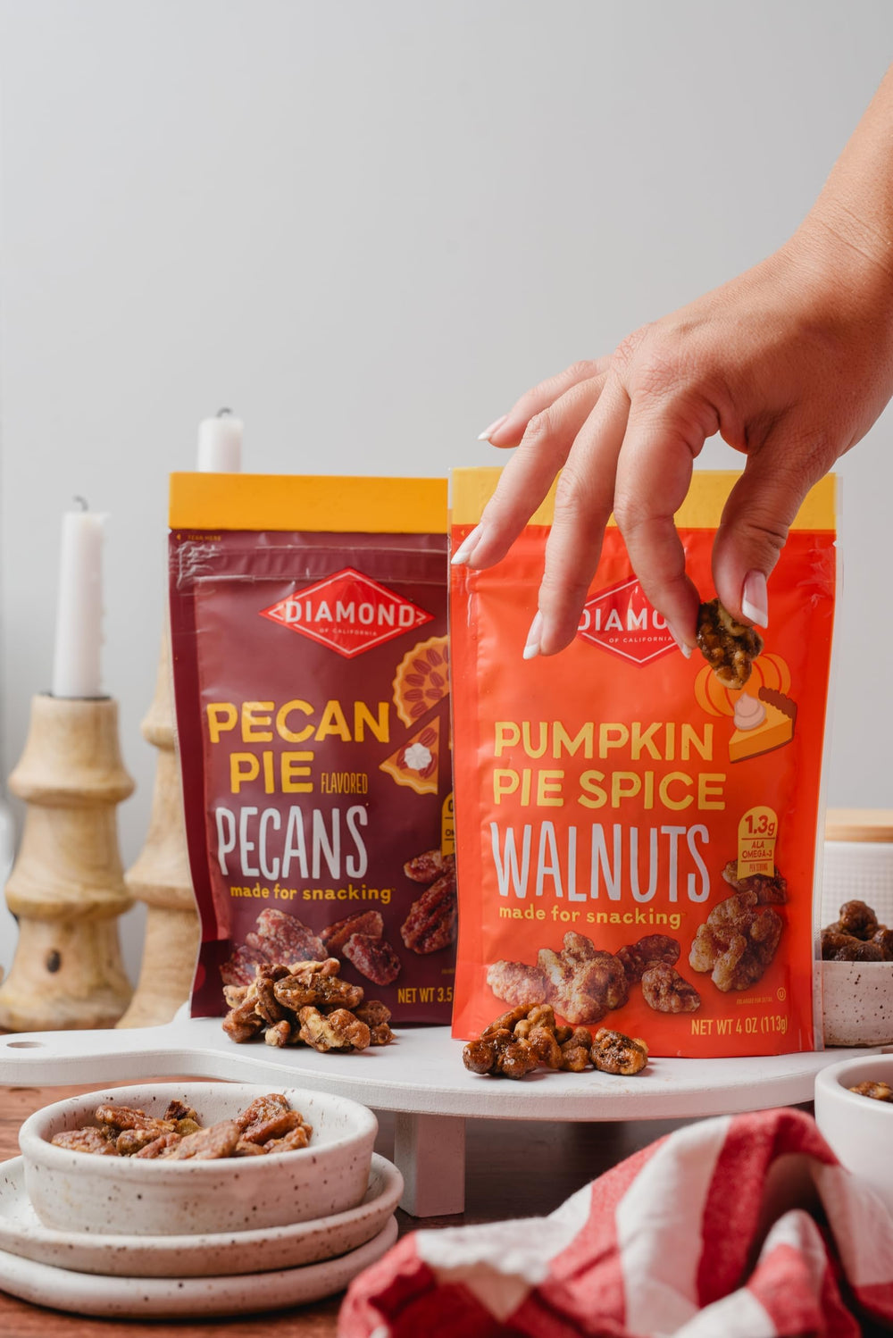 Diamond of California pecan nuts sliced slivers perfect topping for salads.