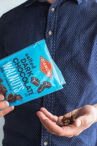 Diamond of California salted dark chocolate walnut snack gift-ready pack.
