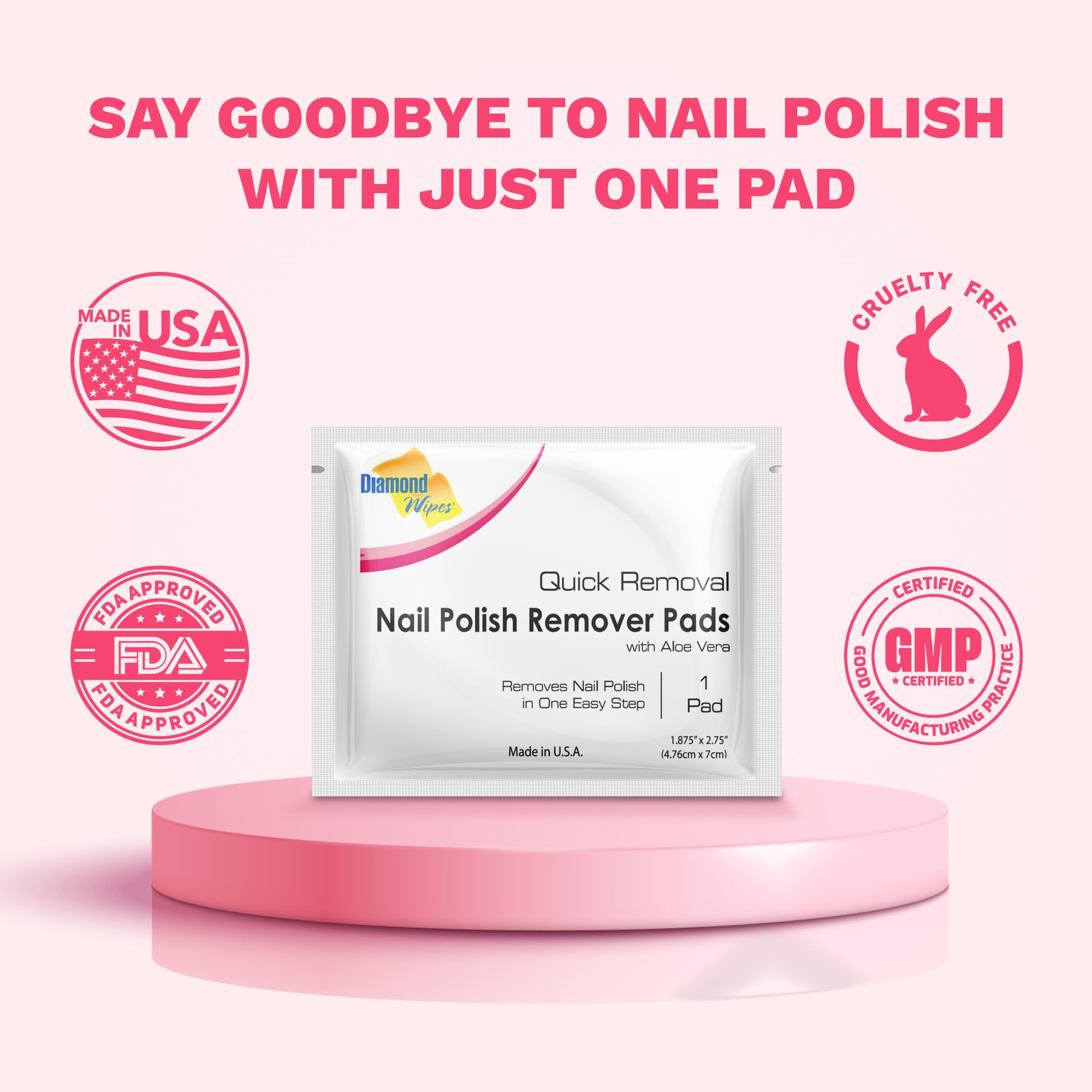 Diamond Wipes pad covers up to ten nails per sheet