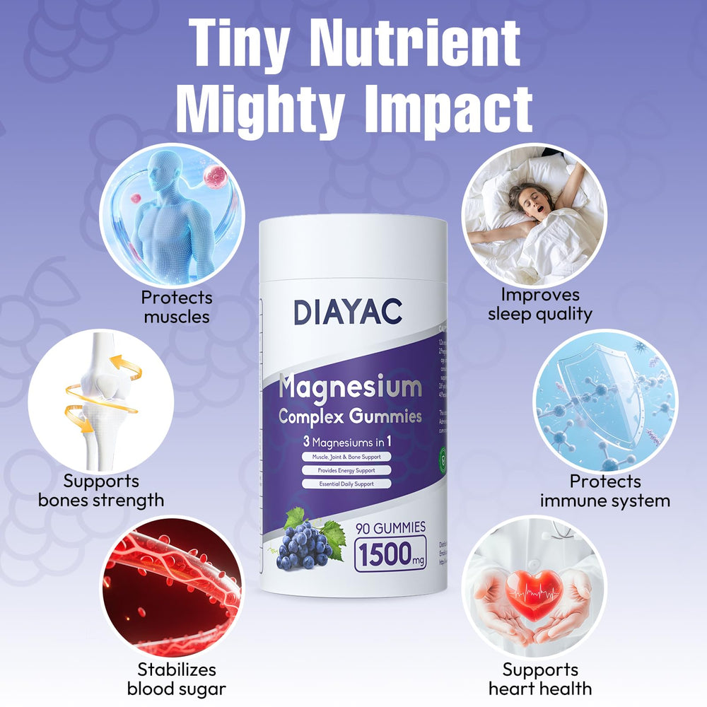 DIAYAC magnesium blend forms label highlighting chelate and other forms