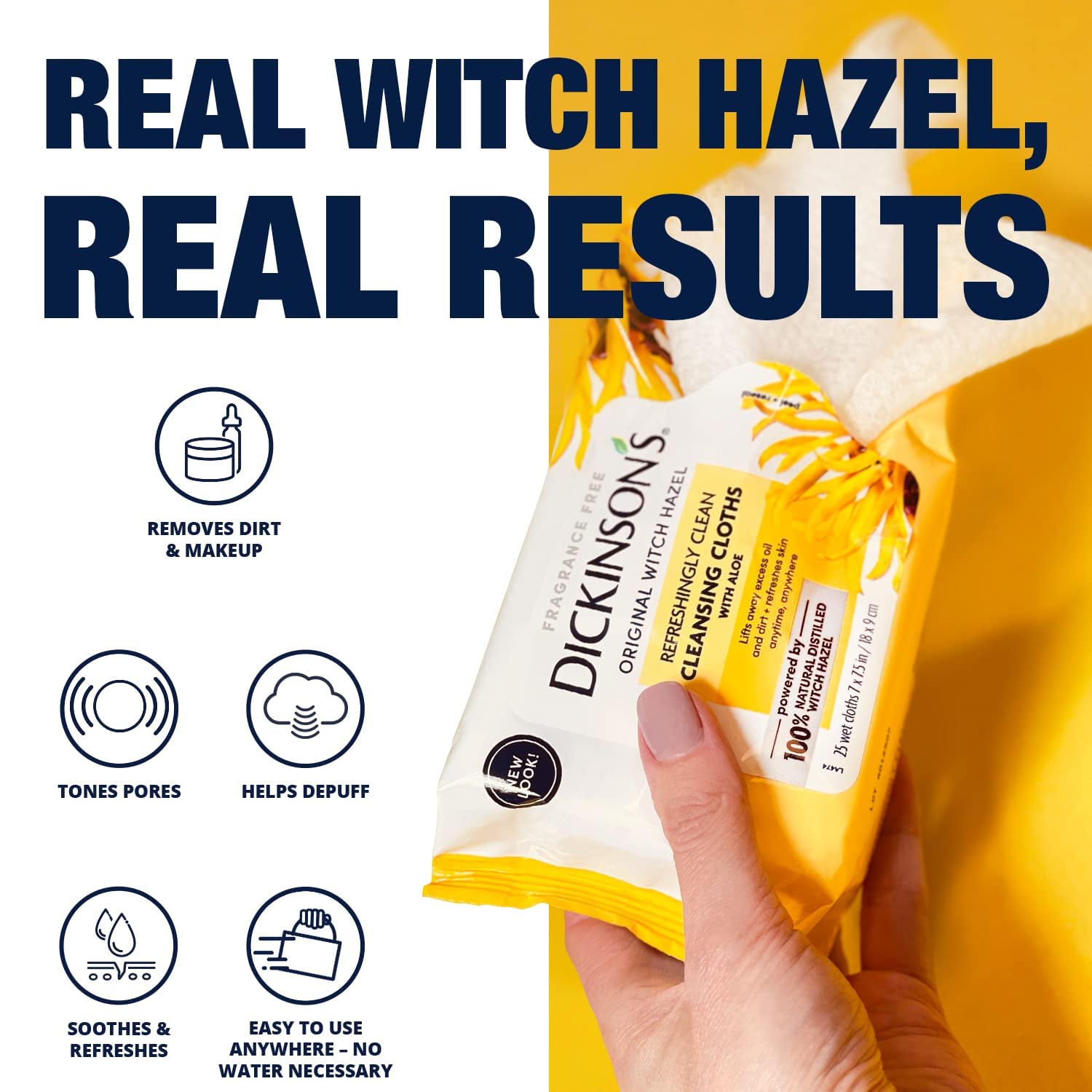 Dickinson's plant-to-bottle witch hazel purity for gentle skin cleansing