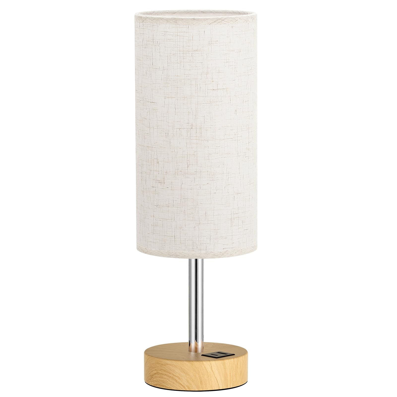 Dicoool nightstand setup with 14-inch lamp for small spaces