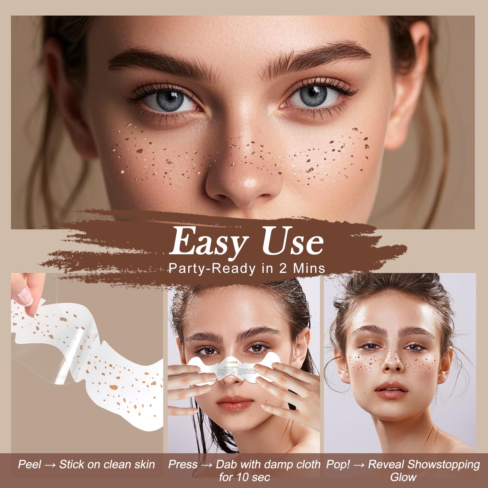 Diesetsr skin-safe removal makes pampering simple after wear.
