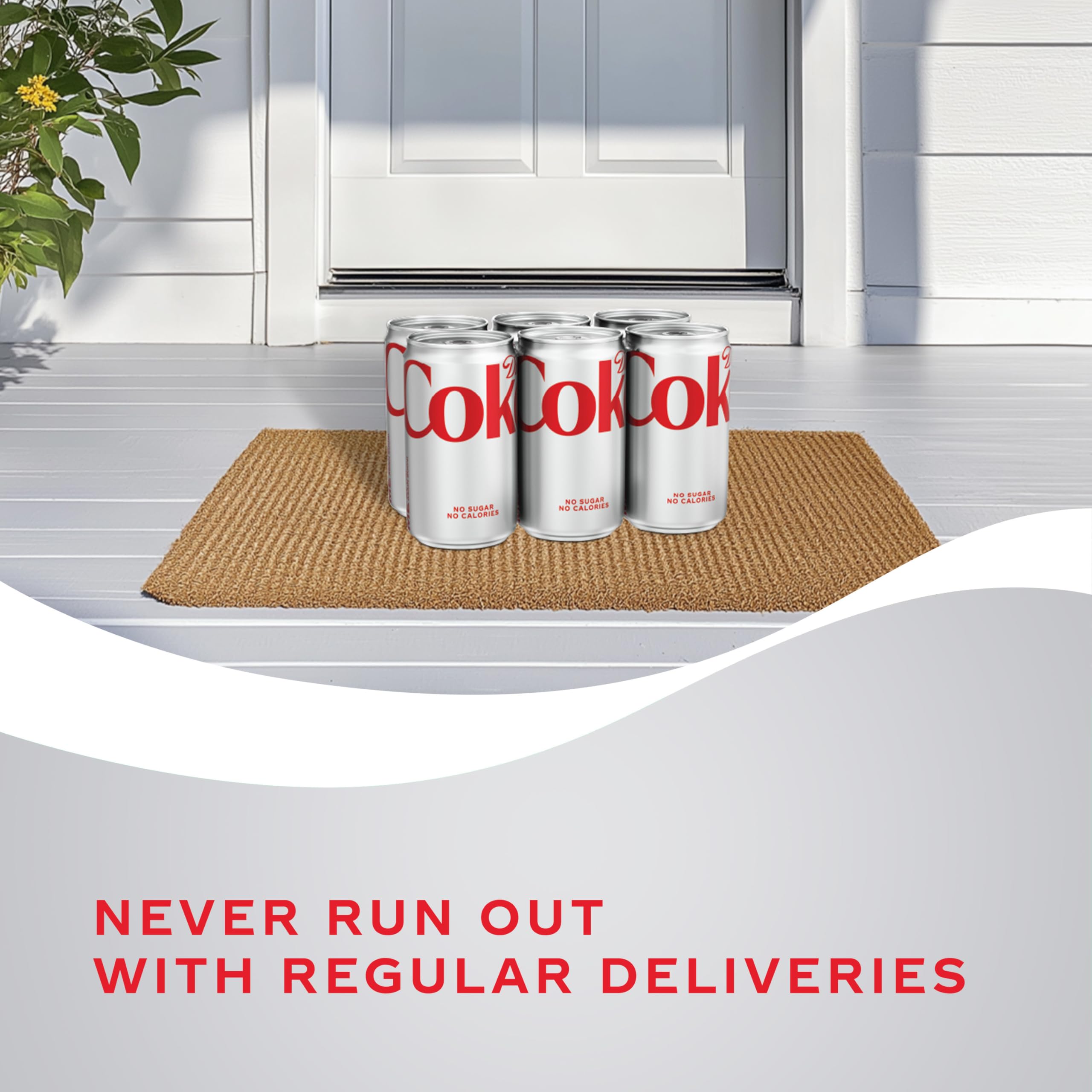 Diet Coke caffeine-free option pack communicates alternative choice.