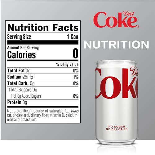 Diet Coke can pours into a glass for a quick refreshment.