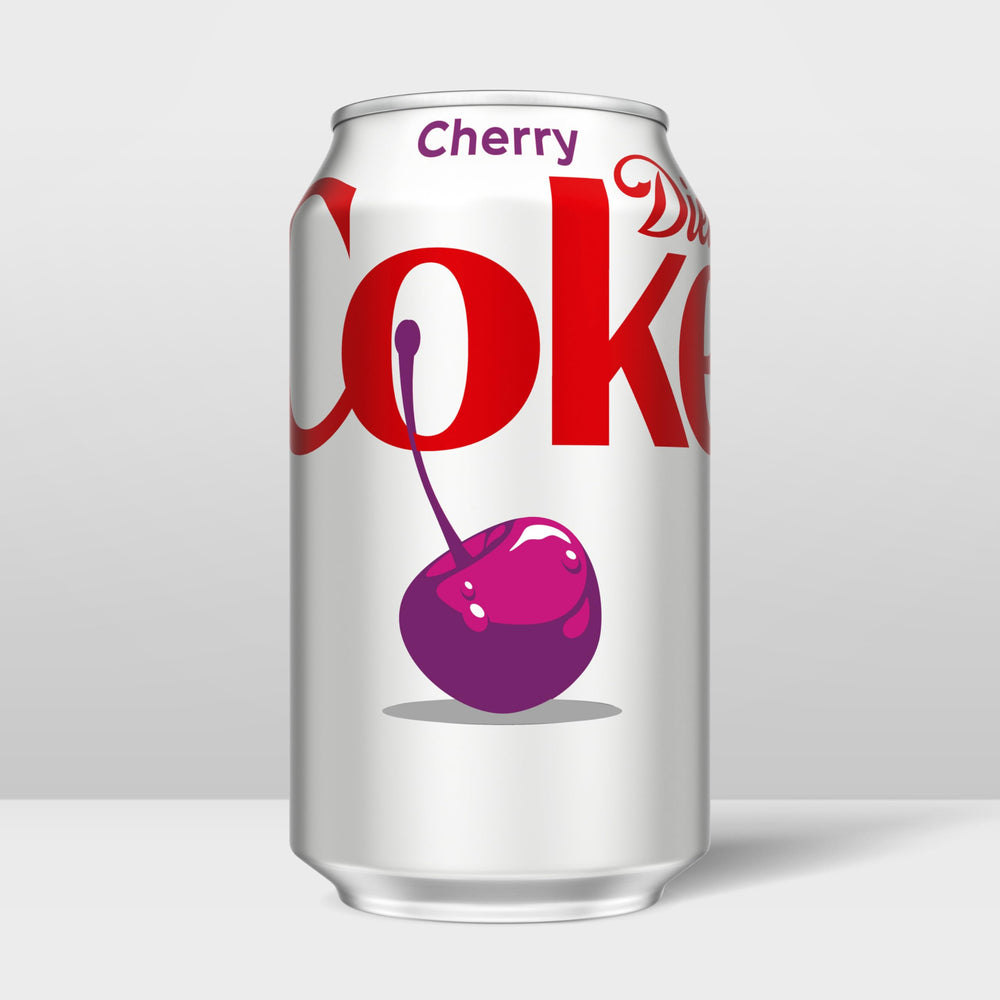 Diet Coke Cherry packaging retro label emphasizes limited-time return