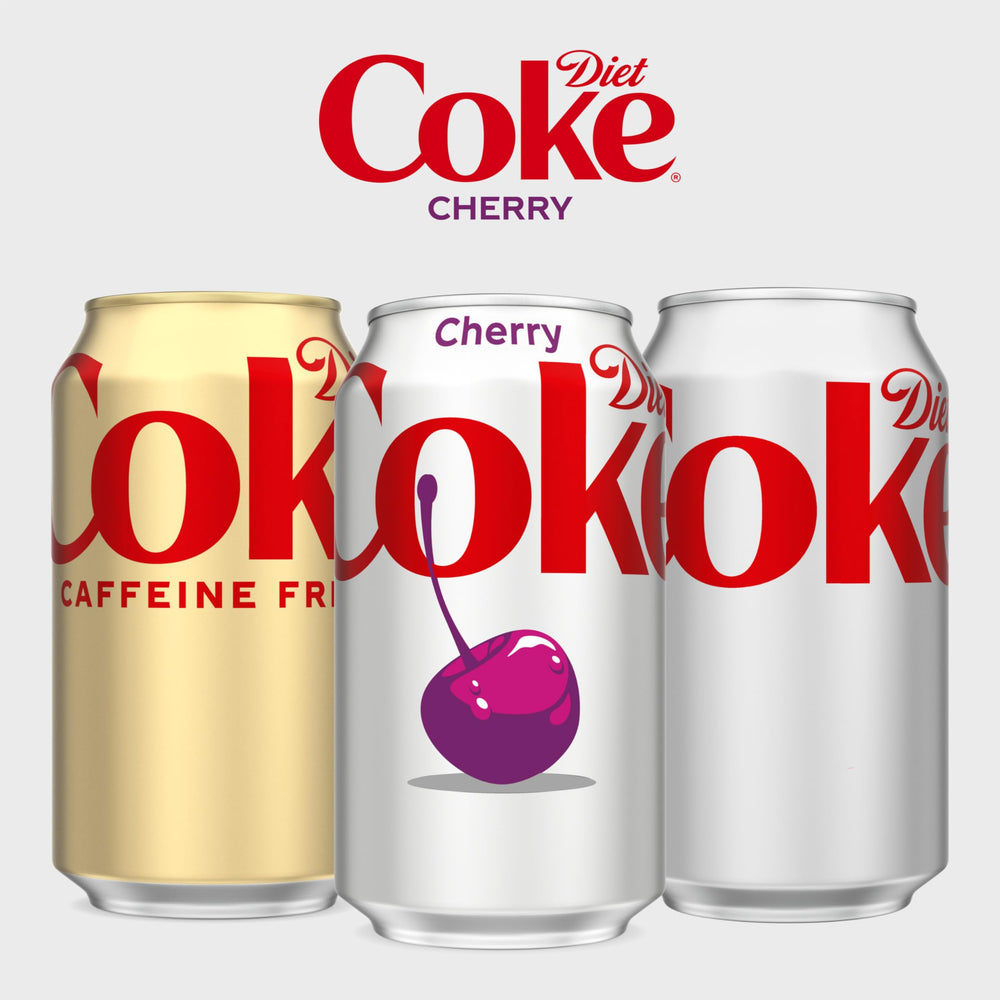 Diet Coke Cherry pour depicting crisp palate and clean finish