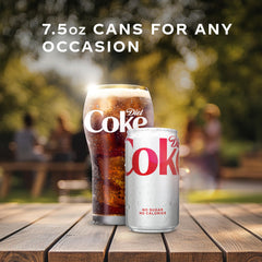 Diet Coke glass with ice ready for a cool drink.