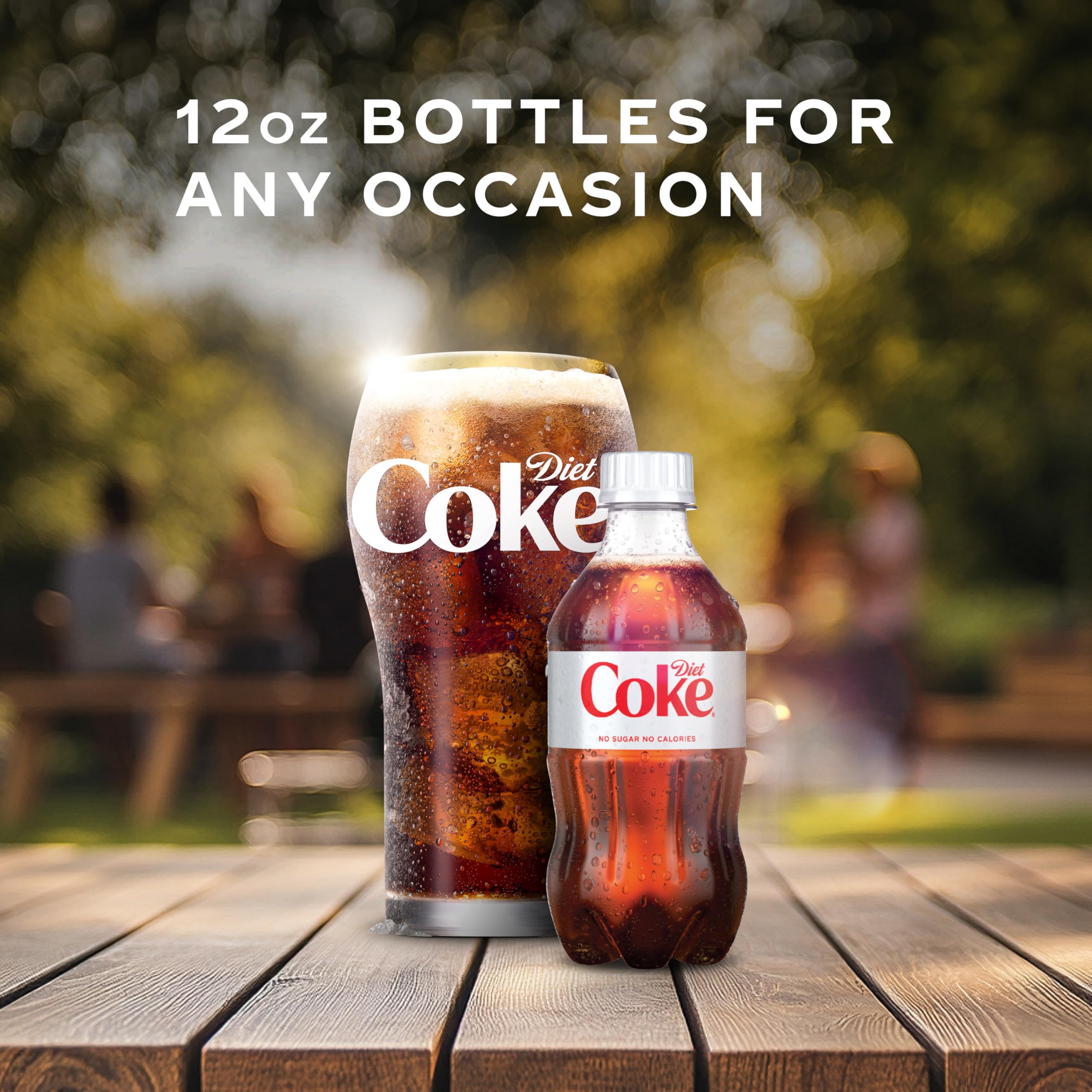 Pouring Diet Coke into a glass to reveal smooth fizz.