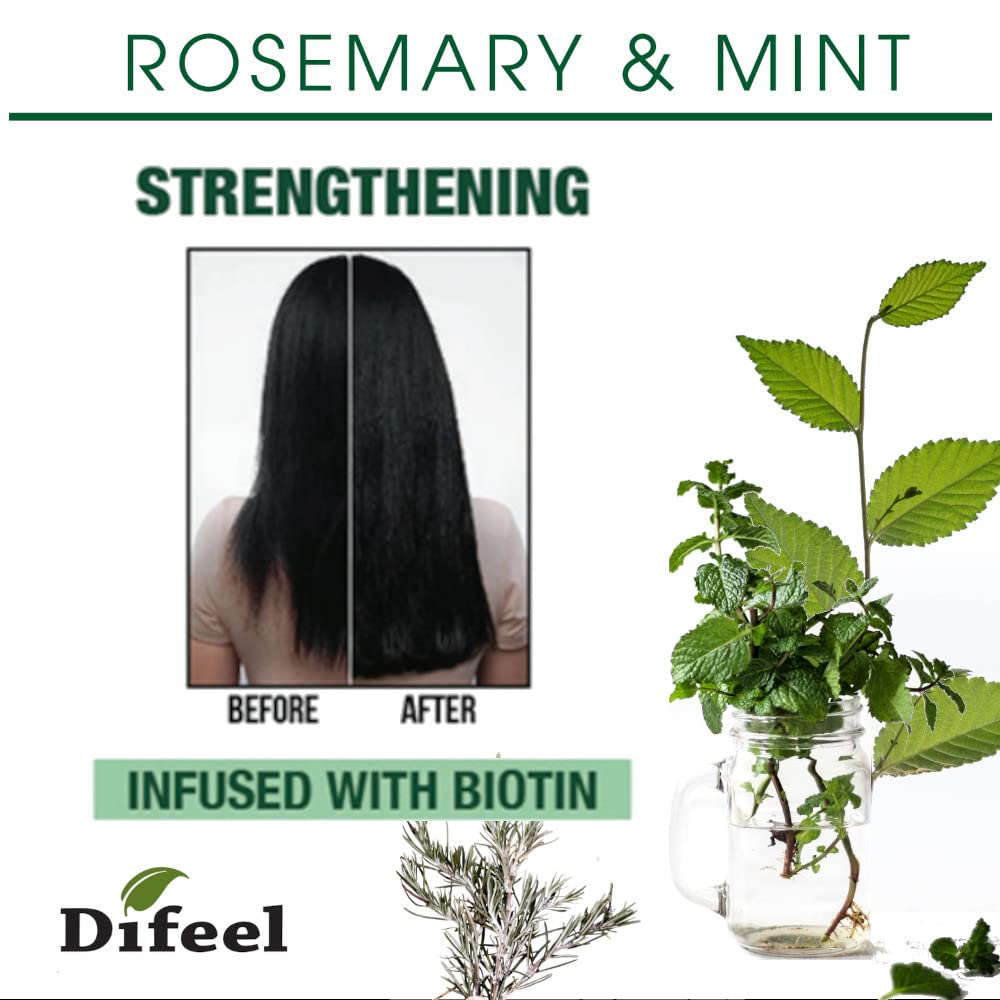 Difeel rosemary-mint oil biotin-rich formula combines rosemary and mint.