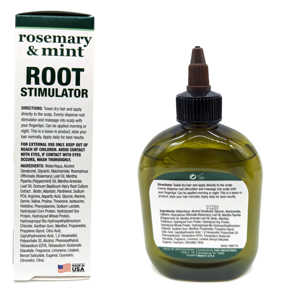 Difeel Rosemary & Mint Root Stimulator close-up emphasizes texture for optimal use