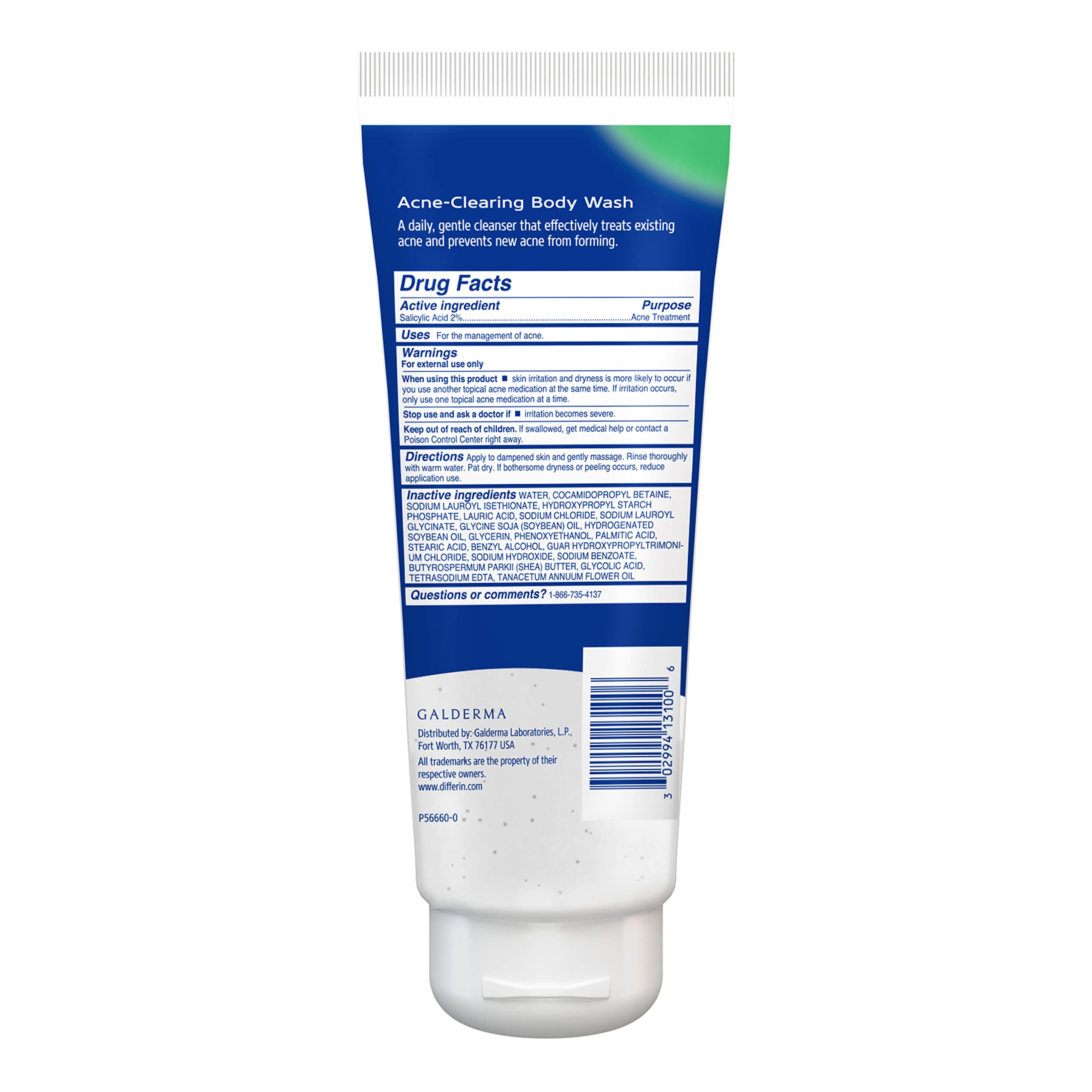Differin Acne-Clearing Body Wash designed for daily use to support a balanced complexion